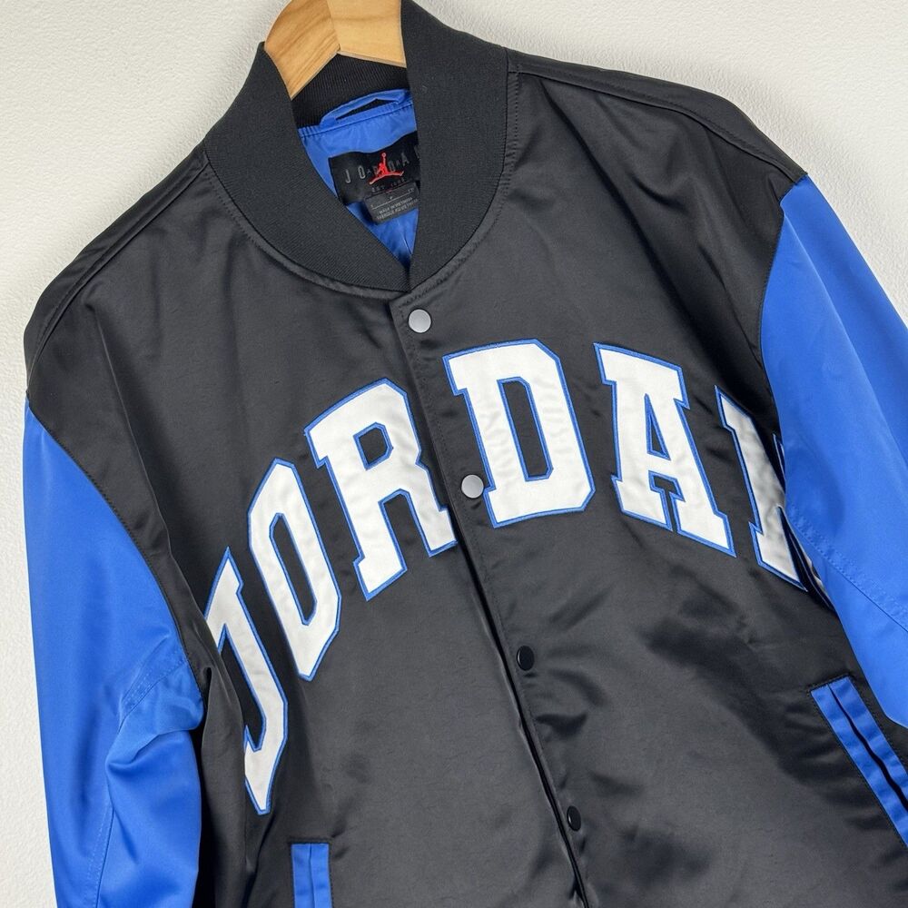 Nike Air Jordan Brooklyn Collegiate Varsity Jacket Blue HV0099-010 Size Small